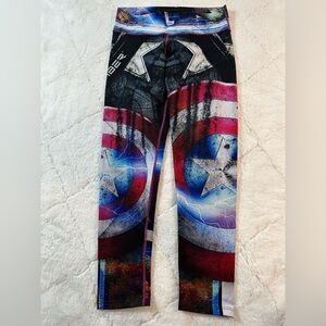 Fiber Heroes Limited Edition captain america one size fits all athletic leggings
